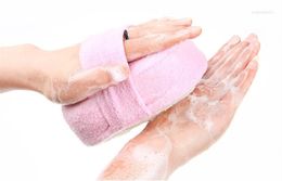 Bathroom Accessories 3 Pcs/lot Loofah Sponge Body Scrubber Glove Thickend Cotton Gentle Exfoliating Mesh Luffa Bath Shower Massage