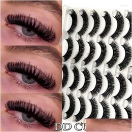 False Eyelashes Pairs Eyelash Extension Tools Natural Long Russian Strip Dramatic 20Mm Dd Curl Lashes Faux Mink Eyelashesfalse Gera2 Dhmwl