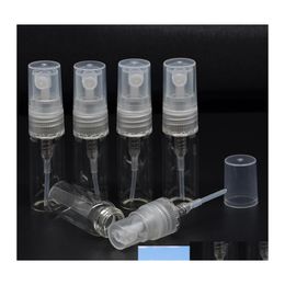 Packing Bottles 2Ml Mini Portable Spray Bottle Empty Per Glass Refillable Atomizer For Travel 500Pcs Lot Dhs Drop Delivery Office Sc Otmd8
