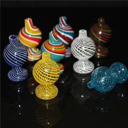 Glass Bubble Carb Cap Smoking with movable bead For 25mm OD Quartz Banger Nails Glass Water Bongs Pipe Dab Rigs