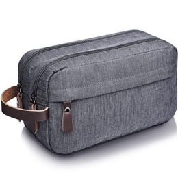 Storage Bags Toiletry for Men Small Nylon Dopp Kit Lightweight Travel Shaving Kids and Women Cosmetic Black Blue Grey 230111