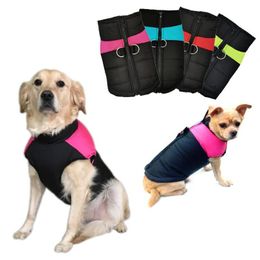 Dog Apparel Winter Warm Clothes Waterproof Pet Padded Vest Jacket Zipper Coat For Small Medium Large Dogs Chihuahua Pug Ropa Para Pe Dh4Qg