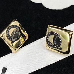 Fashion Letter Earrings Women's 925 Silver Stud Rhinestone-Encrusted High-Grade Light Luxury Temperament Earrings