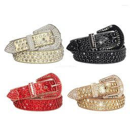 Belts Delicate Waist Shinning For Women Men Luxury Crystal Studded Strap Jeans Dress Dropship