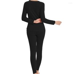 Pillow Thermal Underwear For Women Long Sleeve Round Neck Set Winter Johns With Base Layer Shirt
