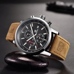 Wristwatches BENYAR Men's Brand Quartz Watch Military Sports Waterproof Wristwatch Fashion Casual Chronograph Montre Homme