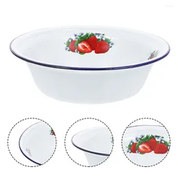 Bowls Bowl Enamel Basin Serving Soup Vintagenoodle Kitchen Mixing Metal Chinese Plates Dinner Tray Salad Enamelware Retro