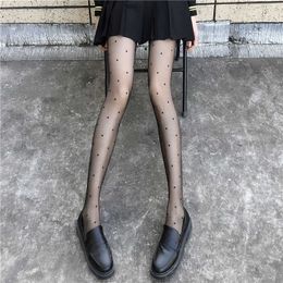 sex toys Sex stockings Polka Dot women's thin black silk JK anti hook sexy pantyhose