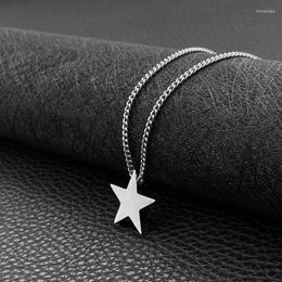 Pendant Necklaces Star Necklace Mens Chains On The Neck Stainless Steel Hip Hop Jewellery 2023 Gifts For Male Accessory