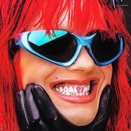Sunglasses Half Frame For Women Men Vintage Outdoor Hip Hop Punk Sun Glasses UV400 Trend Female Future Technology