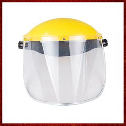 MZZ74 Multipurpose Transparent Removable Safety Protective Face Shield Clear Head-mounted Face Eye Shield Screen Grinding