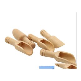 Spoons Dhs Mini Wooden Coffee Tea Spoon Bath Salt Tableware Crafts Small Wood Measuring Flatware Nt Drop Delivery Home Garden Kitche Otlqn