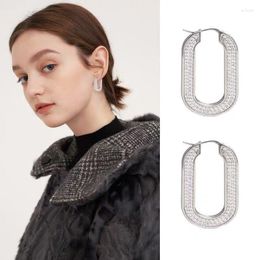 Hoop Earrings 2023 Personality Geometric Metal Style Stylish Irregular Mirror Hook CE Earring For Women Girls Party Jewellery