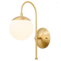 Wall Lamp Modern El Bedroom Bedside Corridor Aisle Nordic Creative Glass Ball Light Personality Decorate Fixture