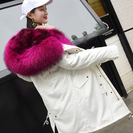 Women's Fur Special Offer Winter Coat Women Warm Thick Jacket Parka Real Collar Hooded Female Outwear