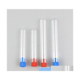 Packing Bottles 50Pcs/Lot Refillable Clear Plastic Tube Bottle Test Shape With Stopper Diameter 12Mm Drop Delivery Office School Bus Ottmj