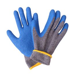 Latex Gloves Cotton Wrinkle Waterproof for Man Woman Anti-slip Industry Garden Agriculture Safety Work