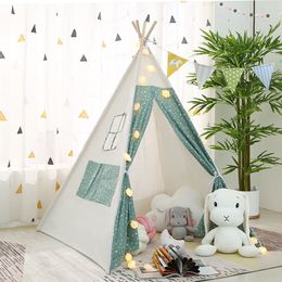 Toy Tents 1.3M Kids Tent Play House Portable Wigwam for Children Indoor Baby Indian Teepee Outdoor Camping Tents Girl Princess Castle Gift 230111