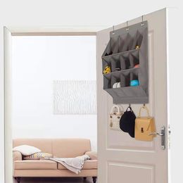 Storage Boxes 12 Grids Wall Mounted Vertical Shoes Hanging Bag Door Rear Organiser Sundries Sorting With Multi Pockets