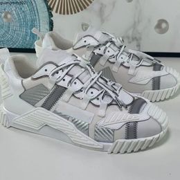 Fashion Best Top Quality real leather Handmade Multicolor Gradient Technical sneakers men women famous shoes Trainers size35-46 M KJK0105455