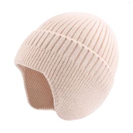 Cycling Caps Winter Women Earfalp Beanie Fashion Warm Russian Bomber Hats Windproof Knitted Trapper Cap For Men Adult Ear Hat