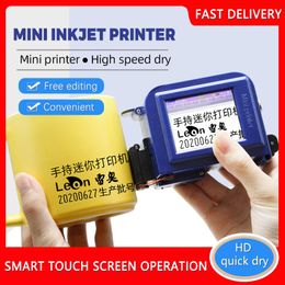 Printers Handheld Printer Portable Small Coding Machine Connect To Phone Higher Precision Date Logo Quick-drying Inkjet