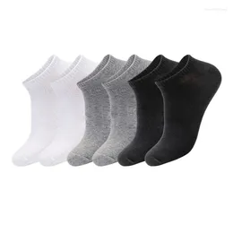 Men's Socks Cotton Men Summer Thin Breathable High Quality No Show Boat Black Short For Size 39-44