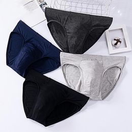 Underpants 1pc Men's Briefs Pure Cotton Color Adult Breathable Low Waist Pants Sexy Lingerie Gay Underwear Mens