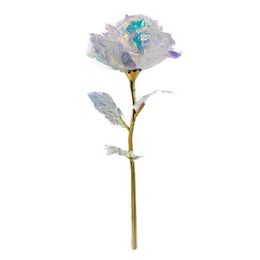 Party Favour 24K Gold Foil Rose Flower Led Luminous Everlasting Mother Valentines Day Gift Drop Delivery Home Garden Festive Supplies Dhatd