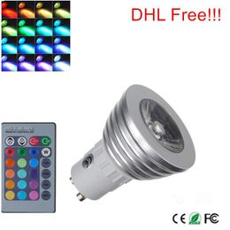 !!! 3W GU10 RGB LED Bulb 16 Color Change Lamp Spotlight AC110-240V For Home Party Decoration With IR Remote