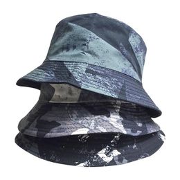 Berets Summer Sun Hats Men Bob Fishing Caps For Women Vintage Print Fashion Casual Bucket Hat Gorro Cap
