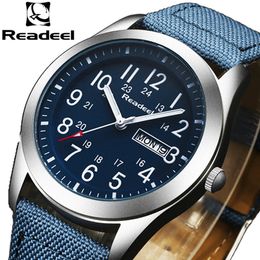 Wristwatches Readeel Sports Watches Men Luxury Brand Army Military Men Watches Clock Male Quartz Watch Relogio Masculino horloges mannen saat 230113