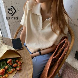 Women's Sweaters Summer Women Pullover Thin Sweater Knitted Tops French Style Chic Holiday Wear Short Sleeve Item T07706T