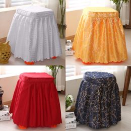 Chair Covers Household Round Stool Set Square Cover Plastic Living Room El For