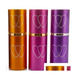 Packing Bottles 50Ml Mini Portable Aluminum Refillable Heart Per Bottle With Spray Empty Cosmetic Containers Atomizer For Traveler S Dhlcz