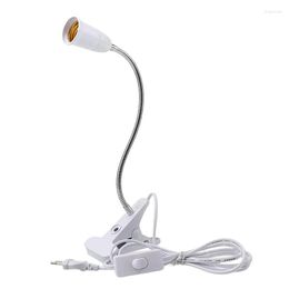 Lamp Holders Holder Clip E27 Socket LED Clamp Light With Cable Power 360 Degrees Flexible EU Plug