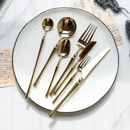 Dinnerware Sets Stainless Steel Minimalist Western Retro Knife Fork Spoon Couverts De Table Kitchen Accessories EI50CJ