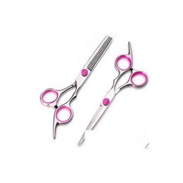 Hair Scissors Professional 6.0 Inch 4Cr Cutting Barber Makas Scissor Salon Scisors Thinning Shears Hairdressing Drop Delivery Produc Dhfw4