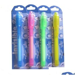 Multi Function Pens Individual Blister Card Pack For Each Black Light Uv Pen With Tra Violet Lights Invisibles Ink Mti Retail Drop D Dhgif