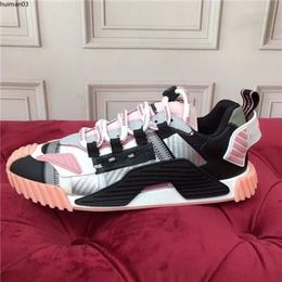 Fashion Best Top Quality real leather Handmade Multicolor Gradient Technical sneakers men women famous shoes Trainers size35-46 hm0329