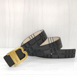 belt111 t Fashion Men Belts Classic Pin Gold and Sier Black Buckle Head Striped Double-sided Casual Width 3.8cm Size 105-125cm Versatile Nice