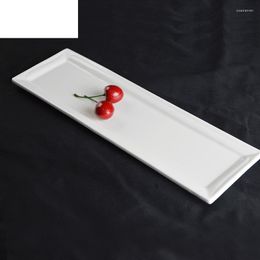 Plates Creative Ceramic White Vegetable Dishes Household Utensils Rectangular Sushi El Features Dinner Tableware