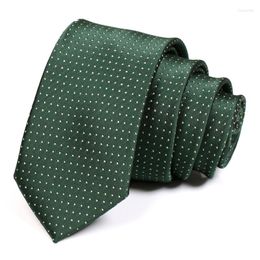 Bow Ties High Quality Mens Tie Brand Green 6CM For Men Fashion Skinny Neck Male Business Suit Necktie Great Work Party