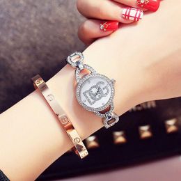 Wristwatches Luxury Fashion Women Bracelet Watches Minimalist Diamond DQG Ladies Quartz Gold Silver Stainless Steel Woman Clock