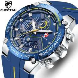 Wristwatches CHEETAH Watches Mens Luxury Brand Big Dial Watch Men Waterproof Quartz Wristwatch Sports Chronograph Clock Relogio Masculino 230113