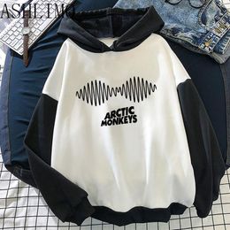 Mens Hoodies Sweatshirts ARCTIC MONKEYS Sound Wave Printed Letter Autumn Winter Hoodie Fleece Long Sleeve Pullovers Female Oversize 230113