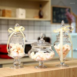 Storage Bottles Simplicity Glass Jars With Lid Wedding Decorative Candy Jar Living Room Desktop Organiser Home Decoration Modern