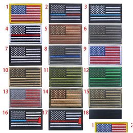 Party Favour Us Flag Moralees Uniform American Flagse Iron On Army Applique Sticker For Hat Badge Embroidery Magic Drop Delivery Home Dhely