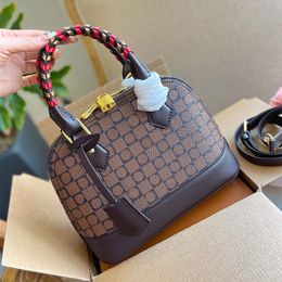 Alma Bb Shell Crossbody Bag Women Handbags Purse Tote Bag Genuine Leather Gold Hardware Fashion Letter Zipper Closure Checkerboard Shoulder Bags
