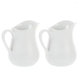 Mugs 2 Pcs Ceramic Pitcher Jugs Coffee Sugar Cups European Style Jar